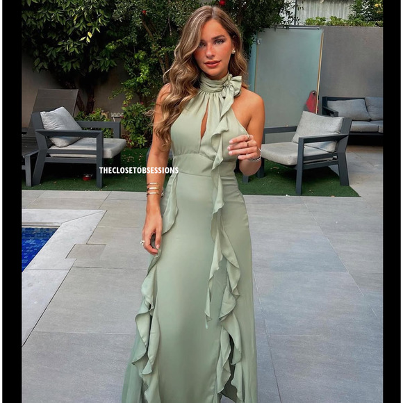 ZARA BLOGGER FAVE!!! Halter Neck Midi Dress NWT - Picture 1 of 16